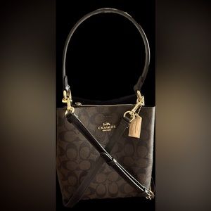 Coach Mollie Bucket Bag in Signature Coated Canvas Leather